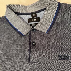 Mens Hugo Boss Blue Polo